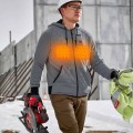 Milwaukee M12HHGREY40XXL - Size XXL 12V Li-ion Cordless Heated Hoodie Skin Jackets