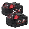 Milwaukee M18B52 - 18V 5.0Ah REDLITHIUM-ION Extended Capacity Dual Battery Pack Batteries & Chargers