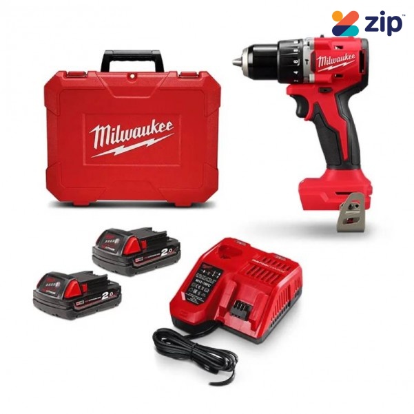 Milwaukee M18BLPDRC202C - 18V 2.0Ah Li-ion Cordless Brushless Hammer Drill Driver Combo Kit