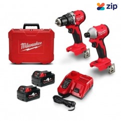 Milwaukee M18BLPP2D3402C - 18V 4.0Ah Li-ion Cordless Brushless 2pce Combo Kit