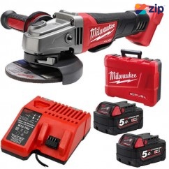 Milwaukee M18CAG125XPD-502C - 18V Cordless 125mm (5") Angle Grinder Kit