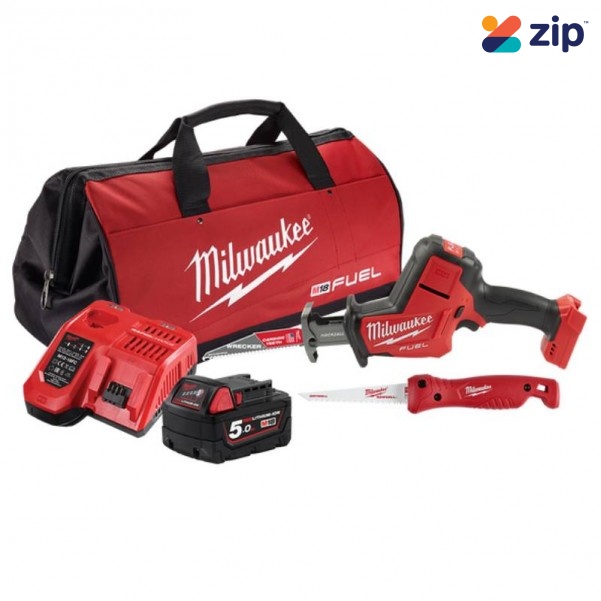 Milwaukee M18FHZ501B - M18 5.0Ah Li-ion Cordless FUEL 2pce Hackzall Reciprocating Saw & Jab Saw Combo Kit Reciprocating Saws