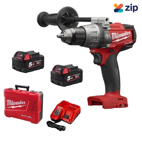 Milwaukee M18FPD2-502C - 18V 13mm M18 FUEL Cordless Hammer Drill Kit