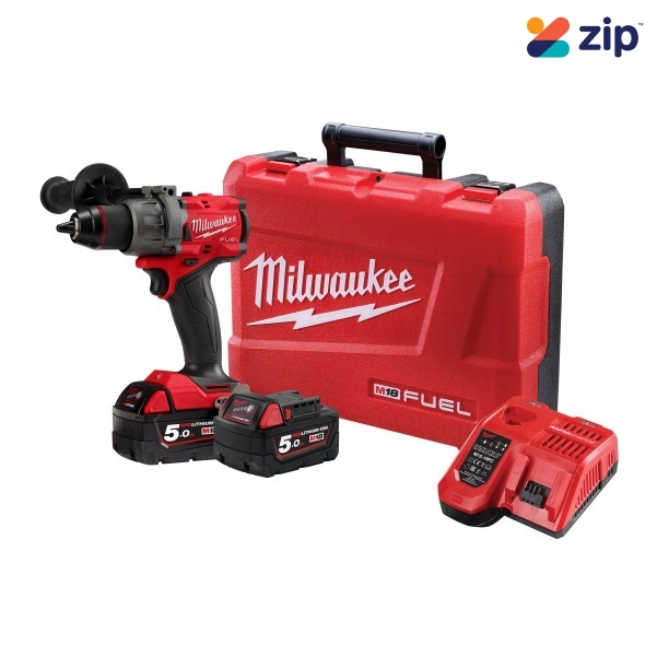 Milwaukee M18FPD3502C - 18V 5.0Ah Li-ion Cordless Brushless FUEL GEN 4 13mm Hammer Drill Driver Combo Kit