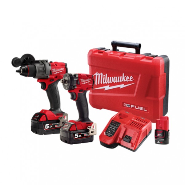 Milwaukee M18FPP2B3502C - 18V 5.0Ah Redlithium-Ion Brushless Cordless 2 Piece Combo Kit 2B3