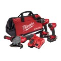 Milwaukee M18FPP3A3502B - 18V Cordless Brushless 3 Piece Combo Kit 3A3