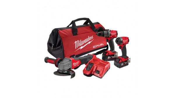 Milwaukee M18FPP3A3502B 18V Cordless Brushless 3 Piece Combo Kit 3A3