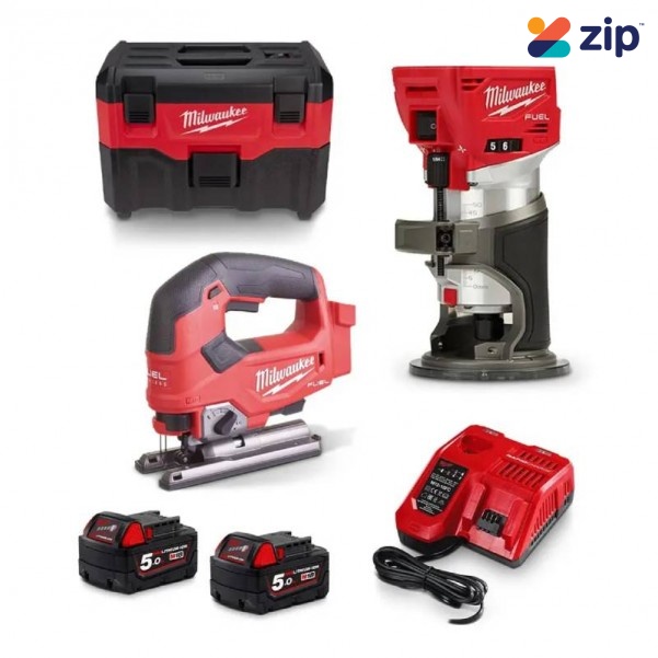 Milwaukee M18FPP3T502 - 18V Fuel 3 Piece 2 X 5.0AH Power Pack Combo Kits 18v