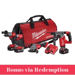 Milwaukee M18FPP4A3503B - 18V 4 Piece Brushless Cordless Combo Kit 4A3