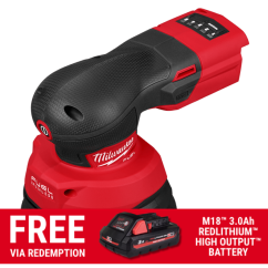 Milwaukee M18FROS1250 - 18V 125mm (5”) Cordless Random Orbital Sander Skin w/ VACLINK