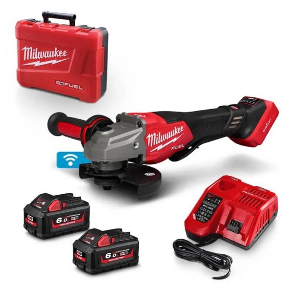 Milwaukee M18FSAG125XPDB2602 -18V Li-ion Cordless Fuel 125mm (5") High Speed Angle Grinder with Deadman Paddle Switch Kit Angle Grinders