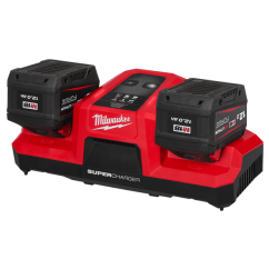 Milwaukee M18FSPD122B - 18V 12.0Ah Li-ion Cordless Forge Battery And 18V Li-ion Dual Bay Super Charger Starter Pack