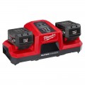 Milwaukee M18FSPD602B - 18V 6.0Ah Li-ion Cordless Forge Battery And 18V Li-ion Dual Bay Super Charger Starter Pack Batteries