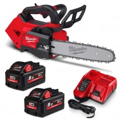  Milwaukee M18FTCHS12802 - 18V 8.0Ah Li-ion Cordless Fuel 305mm (12”) Top Handle Chainsaw Combo Kit
