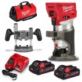 Milwaukee M18FTR302B - 18V 3.0Ah Li-ion Cordless Fuel Laminate Trimmer Combo Kit