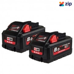 Milwaukee M18HB82 - 18V 8.0Ah M18 REDLITHIUM-ION High Output Battery Twin Pack