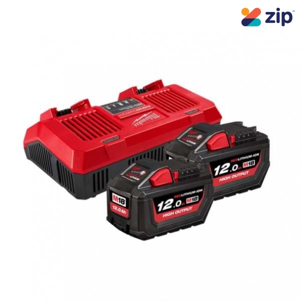 Milwaukee M18HOSPD122B -18V 12.0Ah Li-ion Cordless RED LITHIUM  Battery & Charger Starter Pack