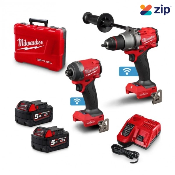 Milwaukee M18ONEPP2A3502C - 18V 5.0Ah Li-ion Cordless FUEL ONE-KEY 2pce Combo Kit Combo Kits 18v