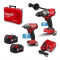 Milwaukee M18ONEPP2B3502C - 18V 5.0Ah Li-ion Cordless FUEL ONE-KEY 2pce Combo Kit Combo Kits 18v
