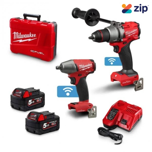 Milwaukee M18ONEPP2B3502C - 18V 5.0Ah Li-ion Cordless FUEL ONE-KEY 2pce Combo Kit Combo Kits 18v