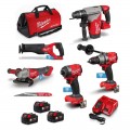 Milwaukee M18ONEPP5A3503B - 18V 5.0Ah Li-ion Cordless FUEL ONE-KEY 5pce Combo Kit Combo Kits 18v