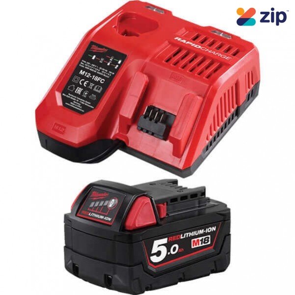 Milwaukee M18SP-501B - 18V 5.0Ah Cordless Battery and Charger Starter Pack