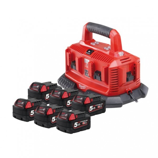 Milwaukee M18SP506B - 18V REDLITHIUM Li-Ion 5.0Ah 6-Bay Starter Pack