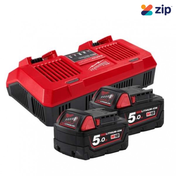 Milwaukee M18SPD502B - 18V 5.0 Ah  REDLITHIUM™-ION DUAL BAY STARTER PACK