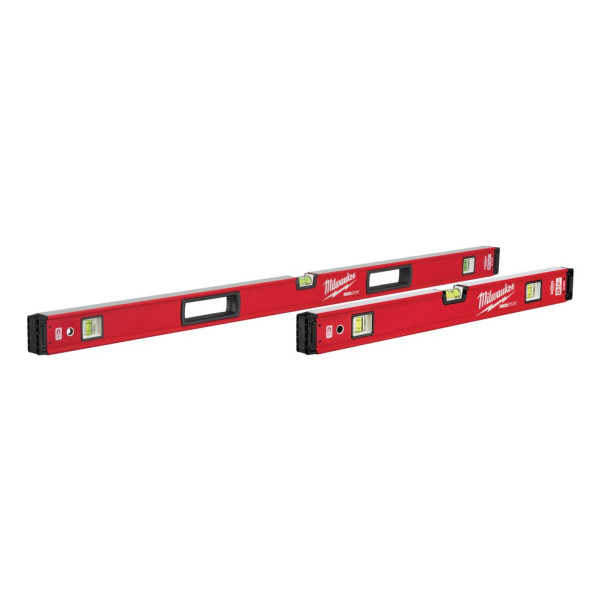 Milwaukee MLBXSM48 - 24” (600mm) / 48” (1200mm) REDSTICK Magnetic Box Level Set Levels Milwaukee MLBXSM48 - 24” (600mm) / 48” (1200mm) REDSTICK Magnetic Box Level Set Levels