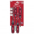 Milwaukee MT200-4 - 4pce Screwdriver Kit with Cushion Grip Screwdrivers