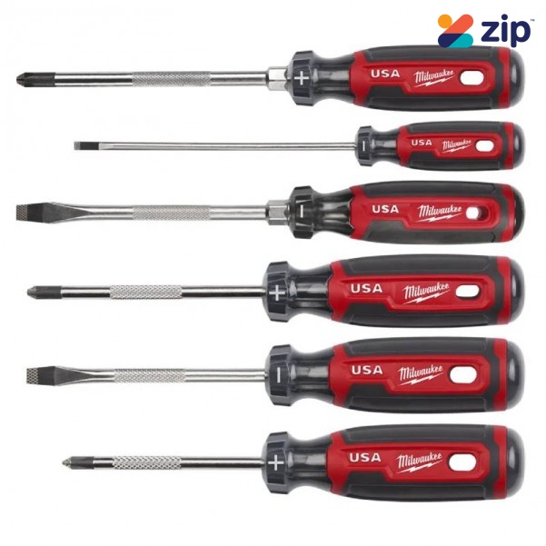 Milwaukee MT200-6 - 6pce Cushion Grip Screwdriver Kit Screwdrivers