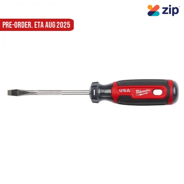 Milwaukee MT206 - 101mm Slotted 1/4" Cushion Grip Screwdriver Screwdrivers