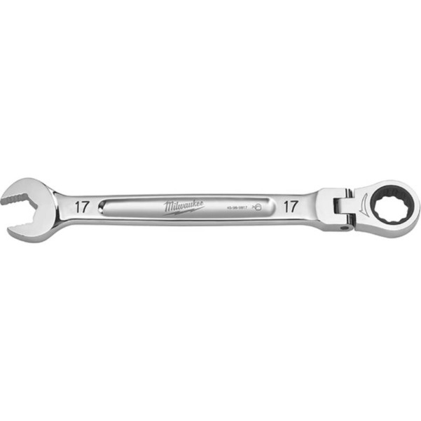 Milwaukee 45969617 - 17mm Metric Flex Head Ratcheting Combination Spanner Spanners Milwaukee 45969617 - 17mm Metric Flex Head Ratcheting Combination Spanner Spanners