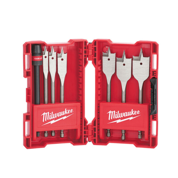Milwaukee 48270147 - 7pce Timber Spade Bit Set Milwaukee 48270147 - 7pce Timber Spade Bit Set