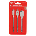 Milwaukee 48270149 - 3pce Timber Spade Bit Set Milwaukee 48270149 - 3pce Timber Spade Bit Set