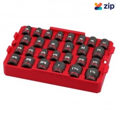 Milwaukee 49667057 - SHOCKWAVE™ 1/2" Drive 27 Piece Metric + SAE Standard Impact Socket Tray Set