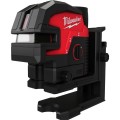 Milwaukee M12C4PLA0C - 12V Li-ion Cordless Green Beam Cross Line + 4 Points Laser Skin