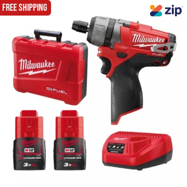 Milwaukee M12CD-302C - 12V 3.0Ah M12 Fuel 1/4" Hex 2-Speed Screwdriver Kit