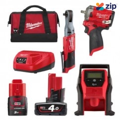 Milwaukee M12FPP3Q-432B - 12V 3Q Fuel Cordless Brushless 3 Piece Power Pack Combo Kit