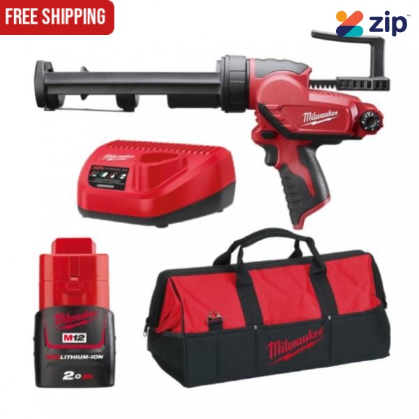 Milwaukee M12PCG310-201B - 12V 2.0Ah M12 310ml Caulk and Adhesive Gun Kit