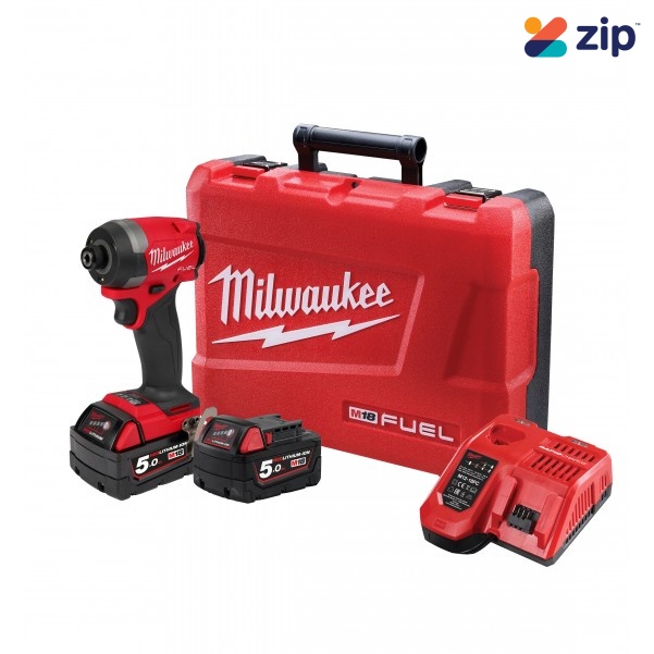 Milwaukee M18FID3502C - 18V 5.0Ah Li-ion Cordless FUEL GEN 4 1/4" Hex Impact Driver Combo Kit