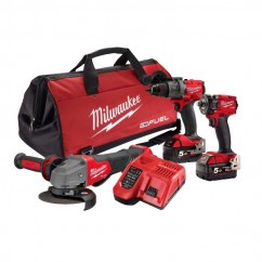 Milwaukee M18FPP3B3502B - M18 Fuel 18V Cordless Brushless 3 Piece Combo Kit 3B3