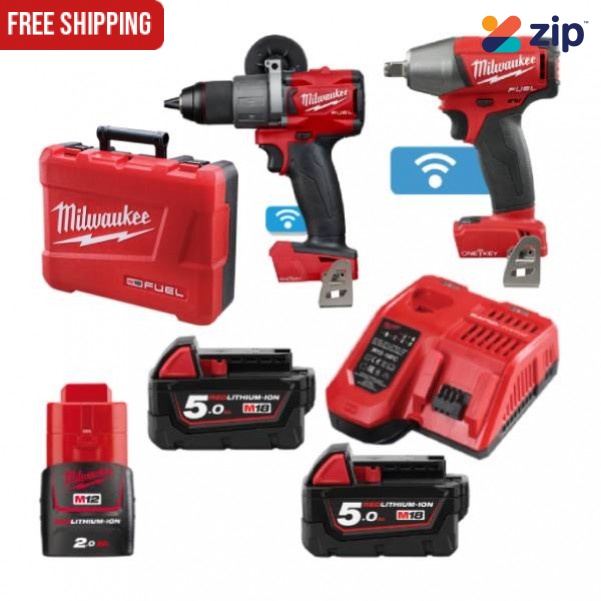 Milwaukee M18ONEPP2B2-502C - 18V Cordless Brushless M18 Fuel ONE-KEY 2 Piece Combo Kit