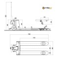 Mitaco PALLETJACK2520 - 685mm 2500Kg Quicklift Pallet Jack MPT2500Q Pallet Jacks