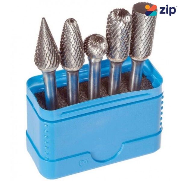 Morrisflex CBSET5 - 1/2 Head Carbide Burr 5 Piece Set