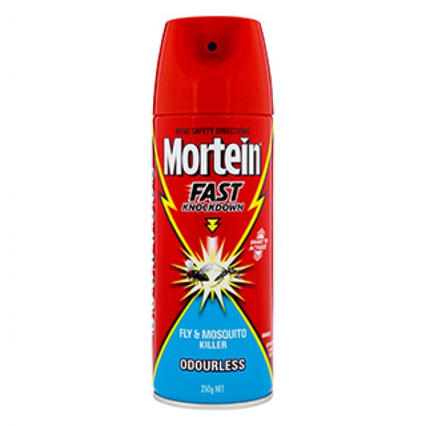 Mortein 122102 - FLY SPRAY 250G ODOURLESS F/KNOCKDO Mortein