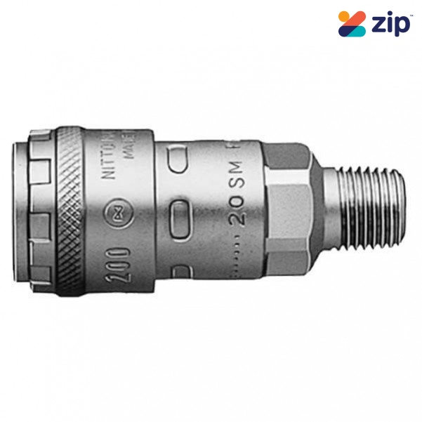 NITTO 200-40SM - 1/2" Steel Hi-Cupla Socket One-Touch For Female Thread Connection 317404400 Air Tool Accessories 