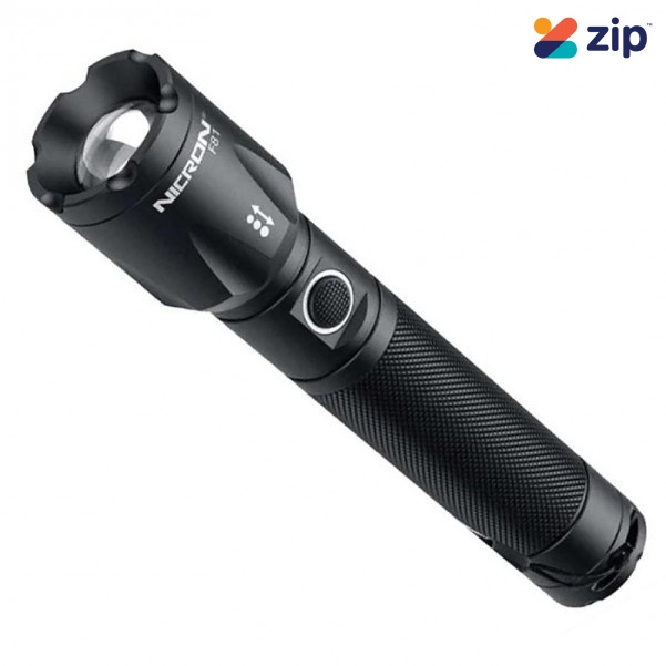 Nicron F81 - 1000LUM Pen Clip Zoomable Rechargeable Flashlight  Torch with Replaceable Batteries