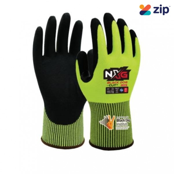 SafetyMate C-5133-7 - NXG Black Dog Cut D Glove Size 7