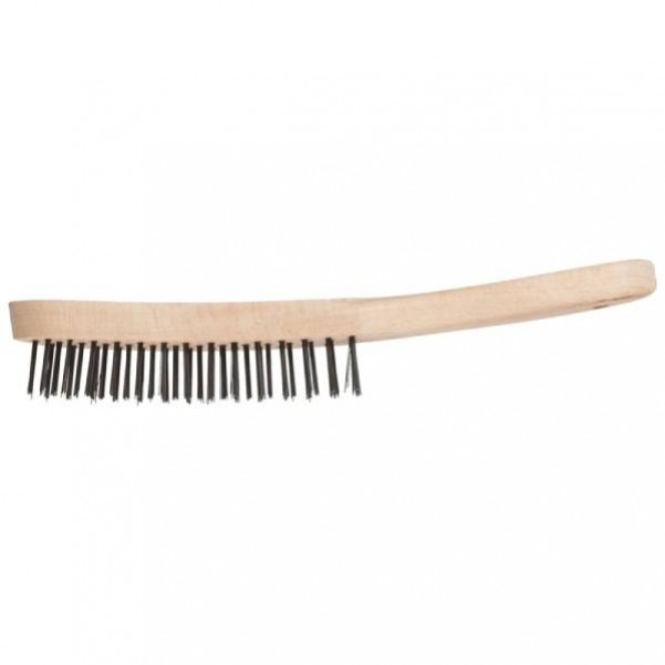 PFERD HBU 40 ST 0.35 - 290mm 4 Rows Hand Scratch Wooden Body Steel Wire Brush 43673001